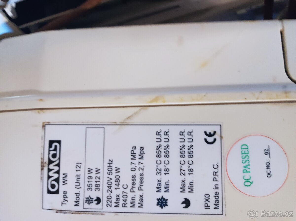 Tepelné čerpadlo OMAS Wallmaster 2630W - 9