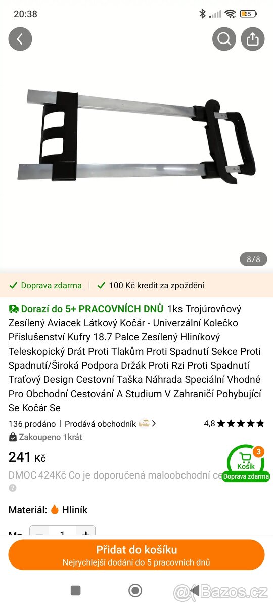 Teleskopické madlo na kufr - 9