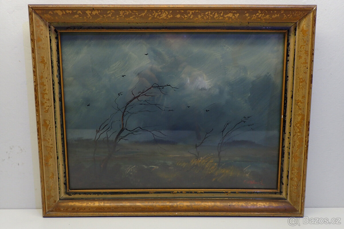 V.F.Hauk - Před Bouří - aukční obraz - 9