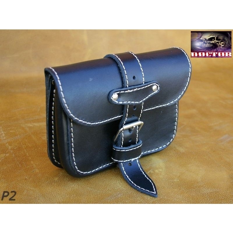 Kožená moto kapsa na pásek,stehno,rameno. - 9