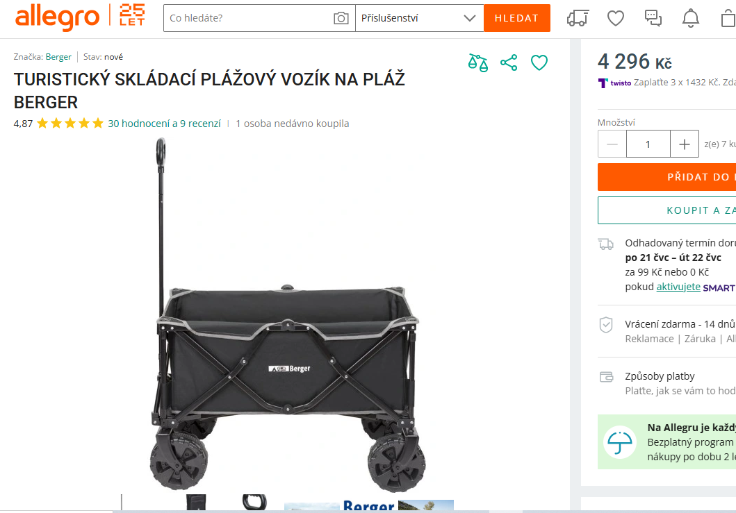 SKLÁDACÍ VOZÍK BERGER - 9