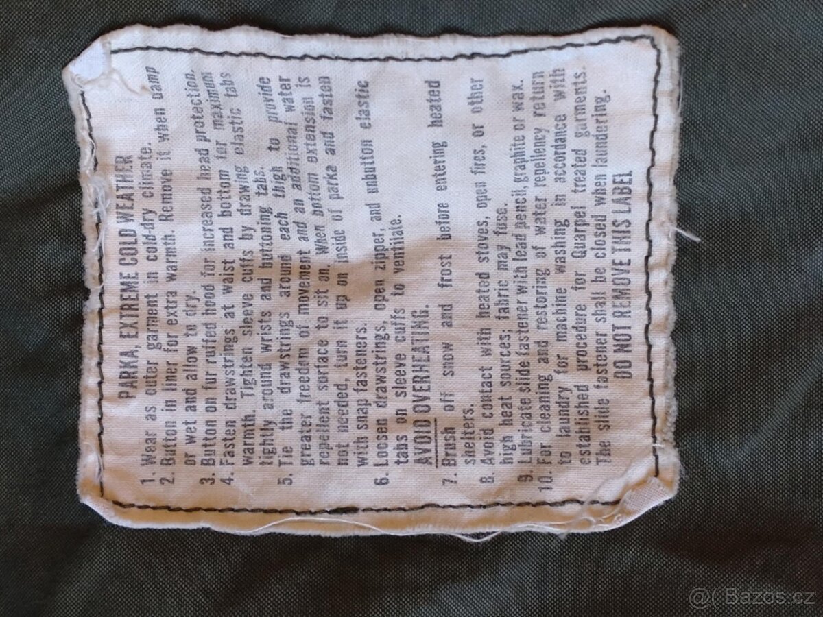BUNDA PARKA M 65 FISHTAIL ŠOSÁK OLIVE v.č. vložky - 9