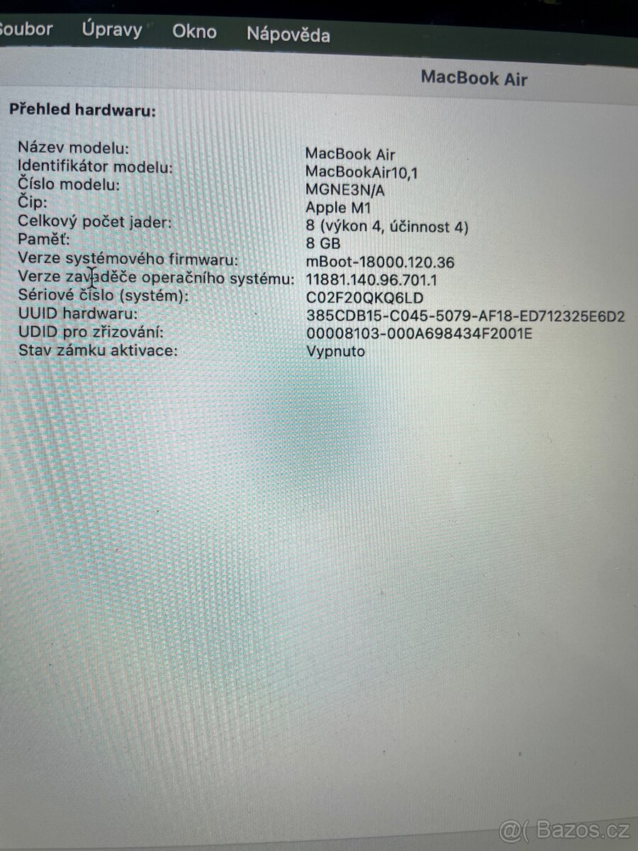 APPLE Macbook Air 13” , M1 , 8gb Ram , 512gb ssd - 9