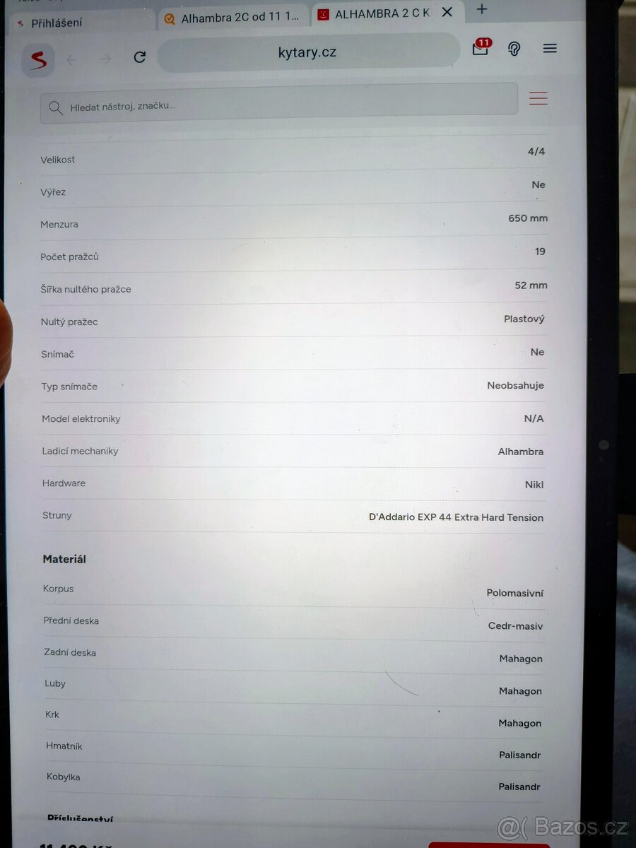 Klasická kytara ALHAMBRA 2C - 9