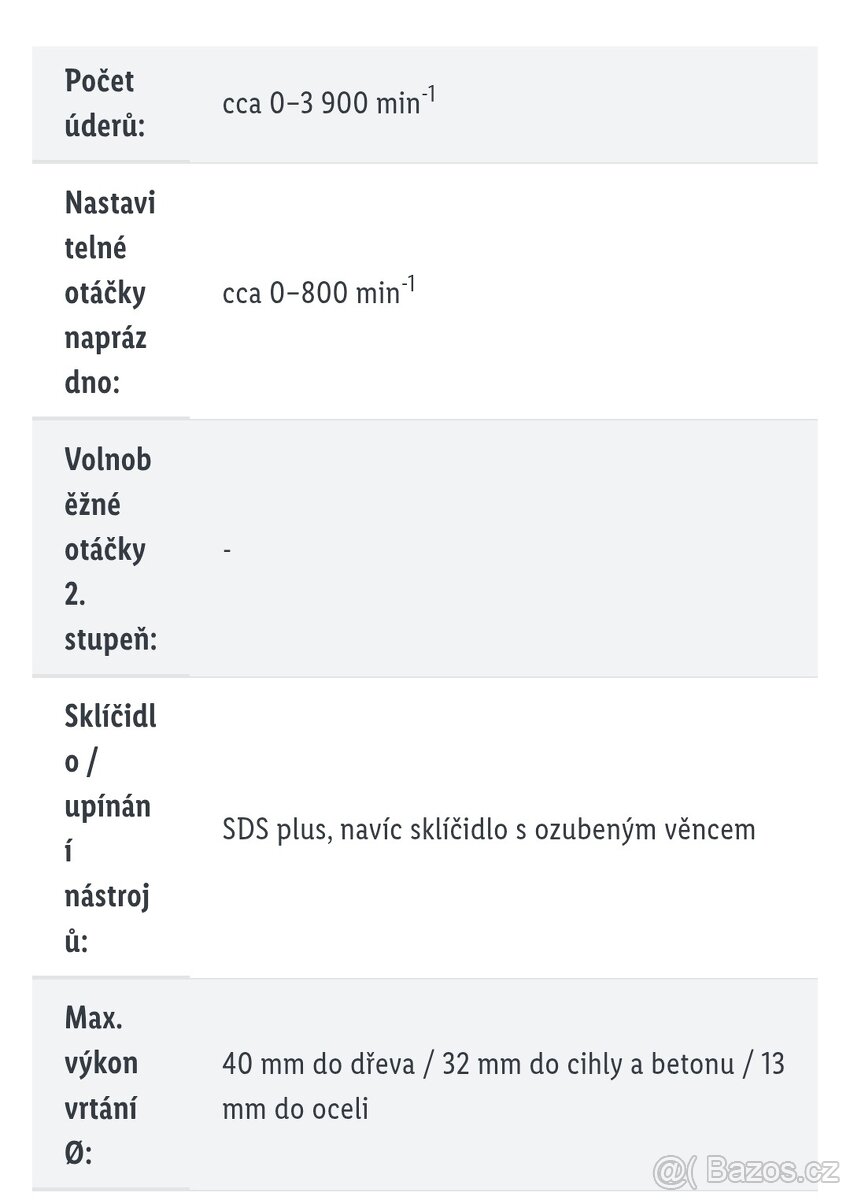 Elektrický kladivo Parkside síla úderů 5J - 9