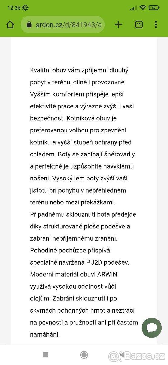 Pracovní obuv vel. 37,39,Ardon (Arwin 02) G3132 - 9