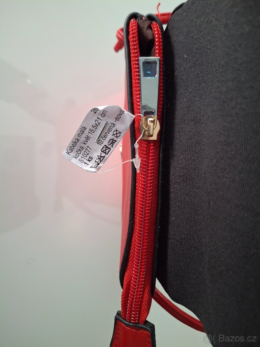 Dámská nová kabelka červená se sovičkama Stoklasa - 9