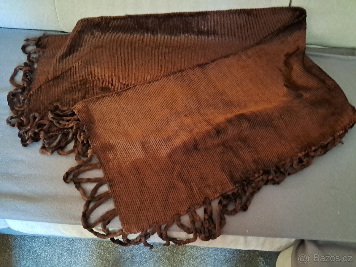 Starožitné žinilkové šály, šátky - 9