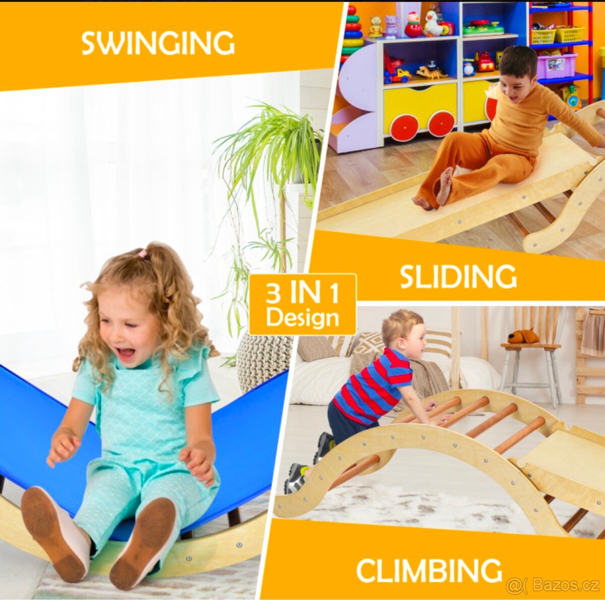 Multifunkční lezecká deska/houpacka - NOVÁ - 9