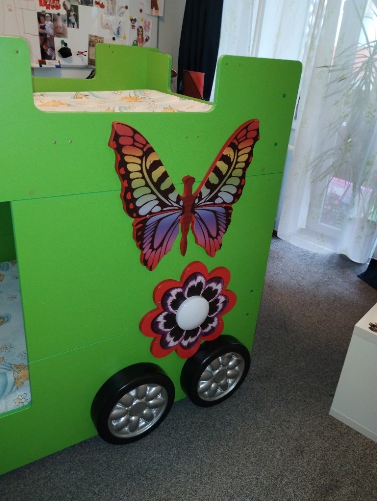 Dětská dvoupatrová postel autobus - 9