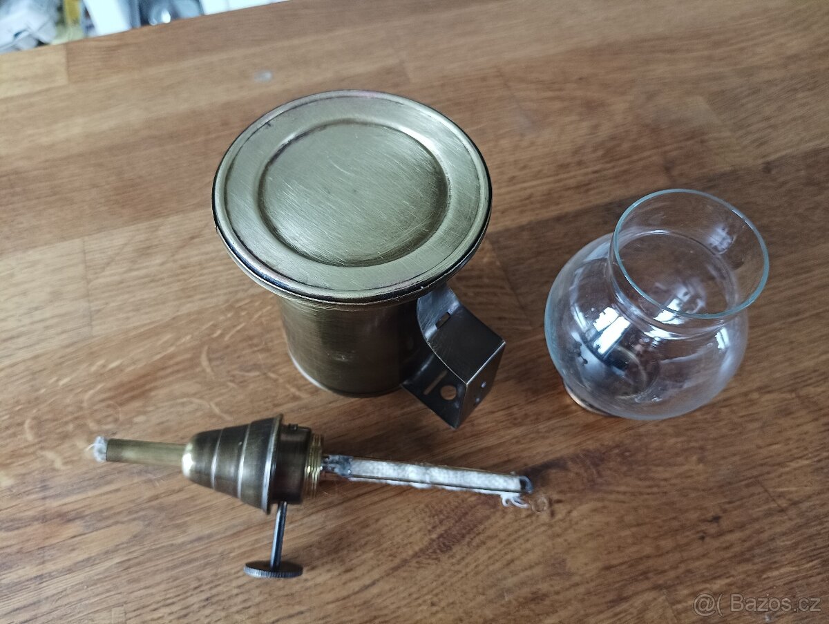 FRANCOUZSKÁ STAROŽITNÁ MOSAZNÁ LAMPA GAUDARD OLYMPE, PIGEON - 9