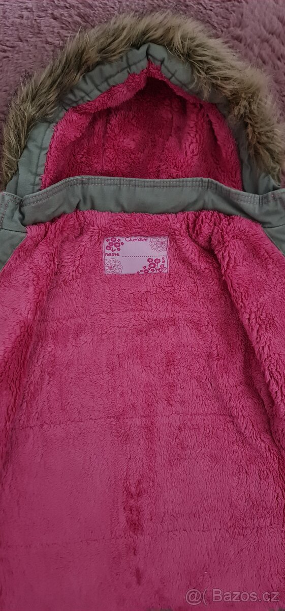 dívčí zimní bunda/kabát CHEROKEE vel. 92 + zdarma papuče - 9