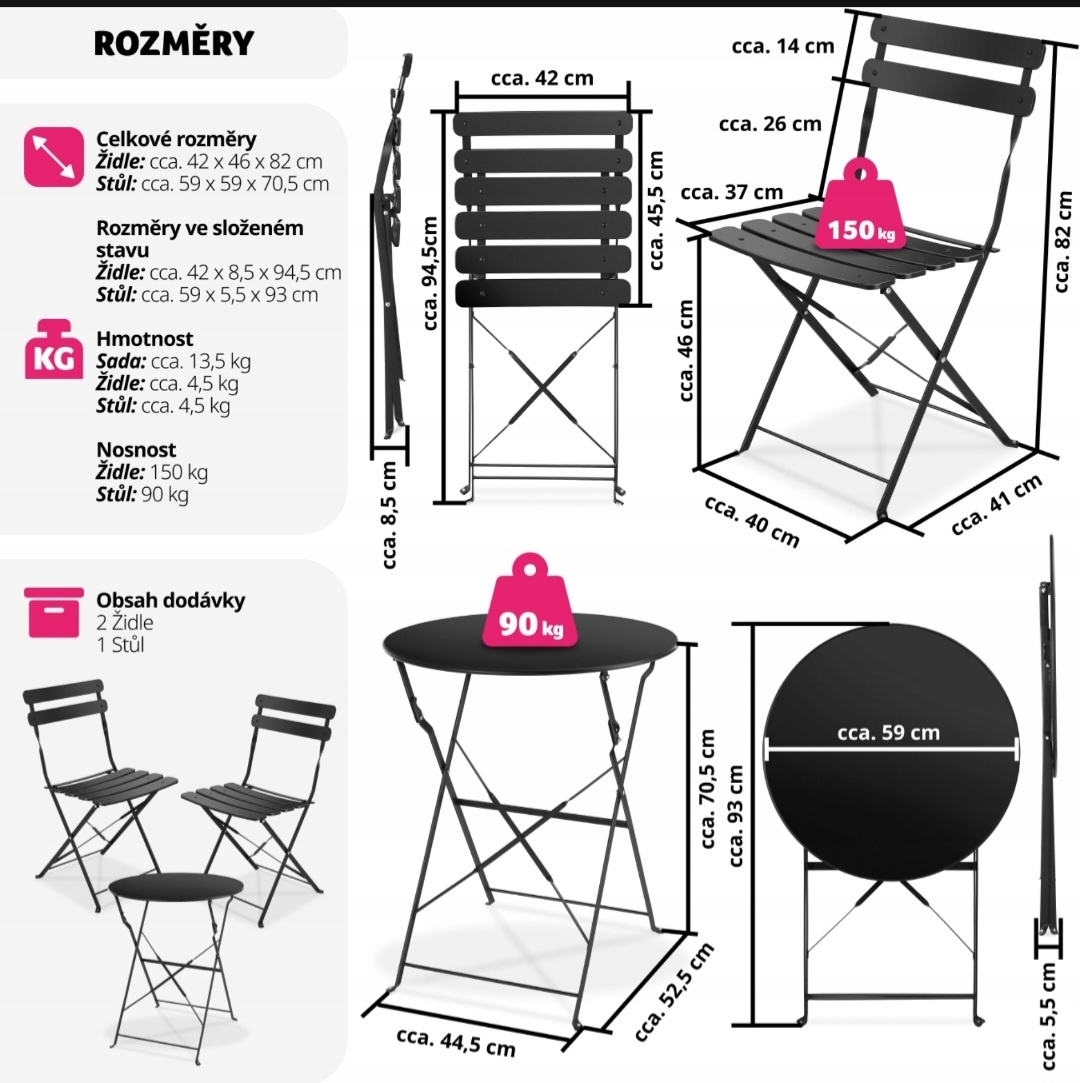 Set dvou židlí a stolku - 9