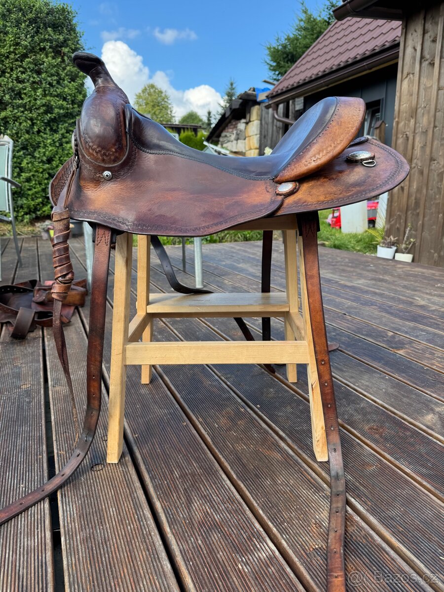 Westernové sedlo ultra-flex deuber & partner+podbřišník - 9