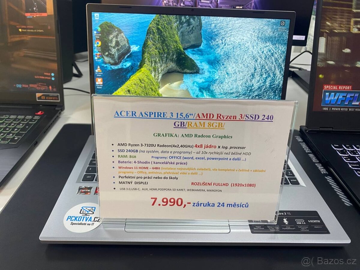 ACER ASPIRE 3 15,6“/AMD Ryzen 3/SSD 240 GB/RAM 8GB/ - 9