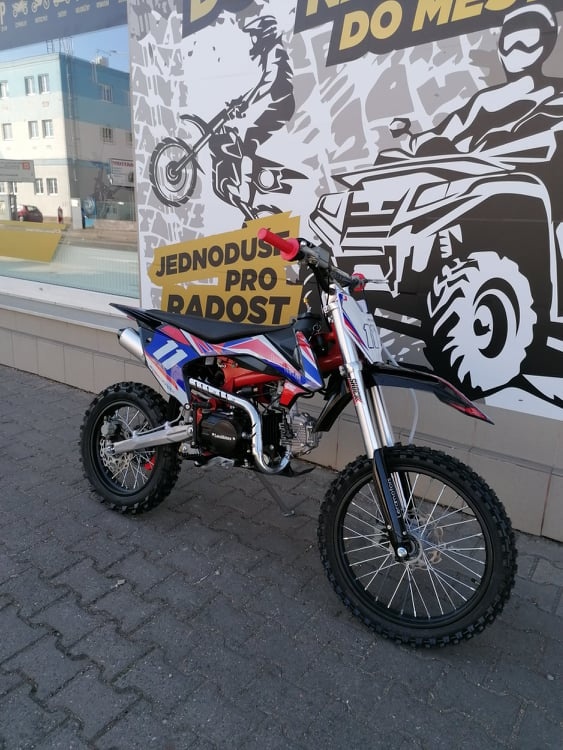 Pitbike Shark 125cc 17/14 E-start červená - 9