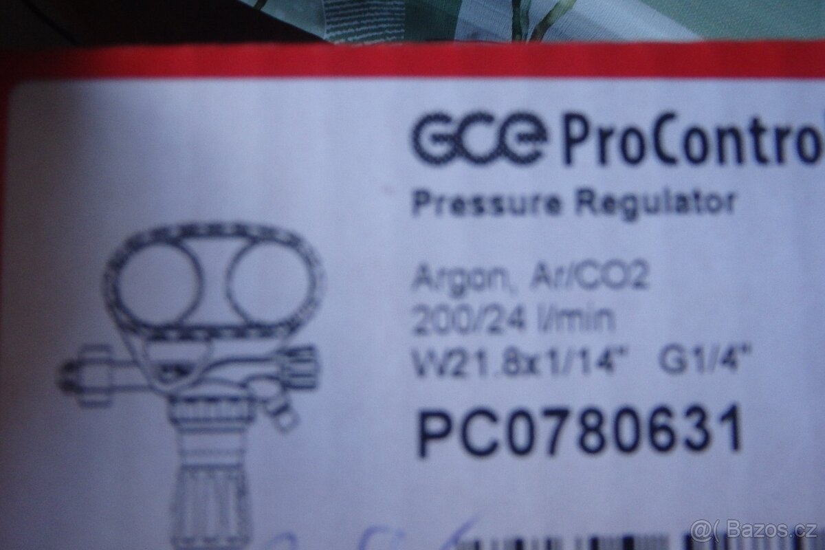 Redukční ventil GCE ProControl ARGON 200/24 l - 9