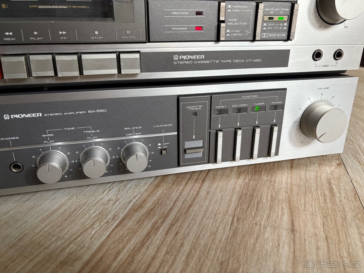 Sestava Pioneer: zesilovač SA-550, tuner TX-950, deck CT-450 - 9