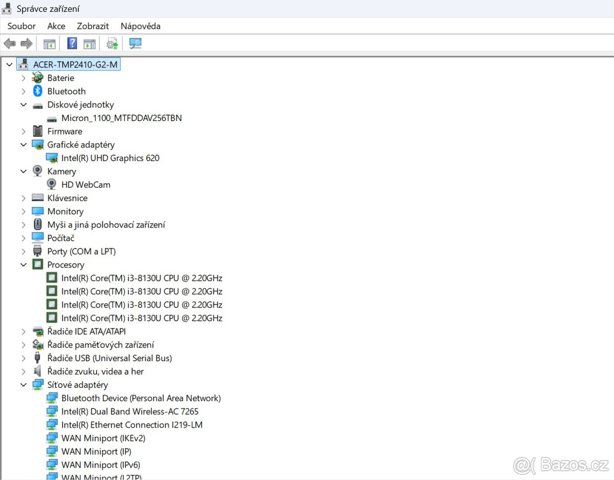 Acer TMP2410/14"IPS/i3-8130U/8GB RAM/256GB SSD M.2/Win11Pro - 9