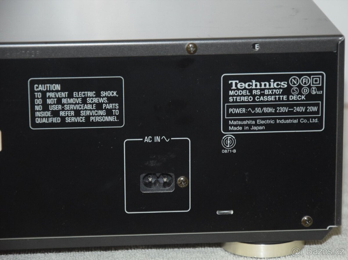 Tape deck TECHNICS RS-BX707, 3 hlavy, CLASS AA, Quartz DD - 9
