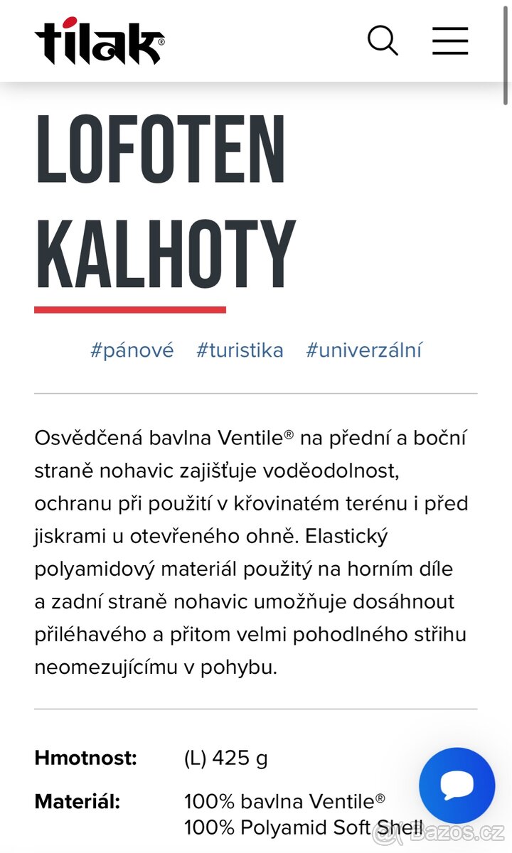 Kalhoty Tilak LOFOTEN velikost L - 9