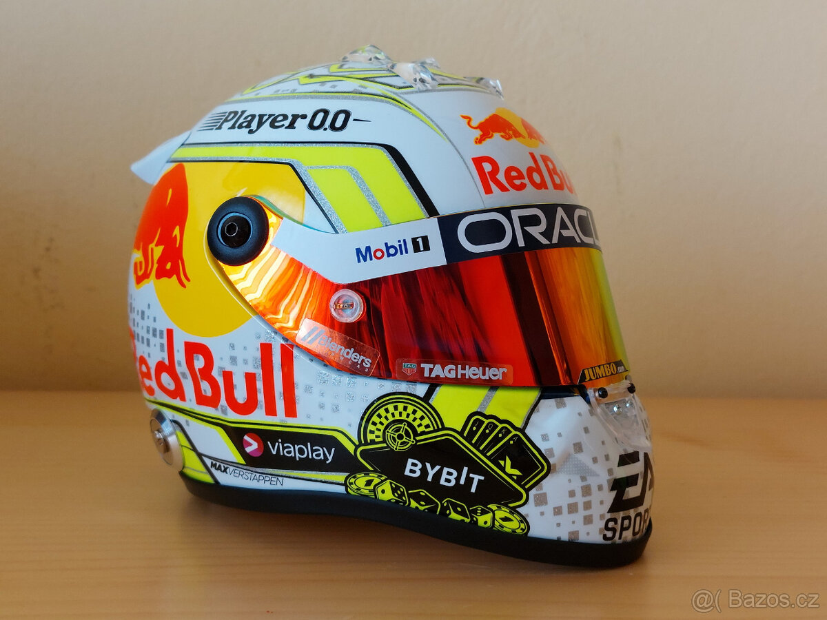 Predám Max Verstappen 2023 Red Bull Las Vegas F1 helma 1:2 - 9