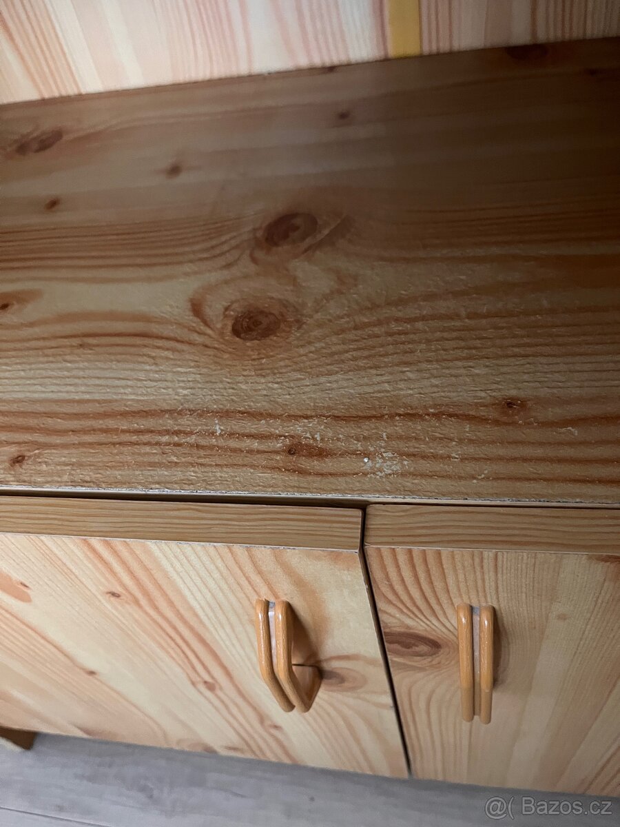 Dřevěná komoda a policová skříň - sada - 9