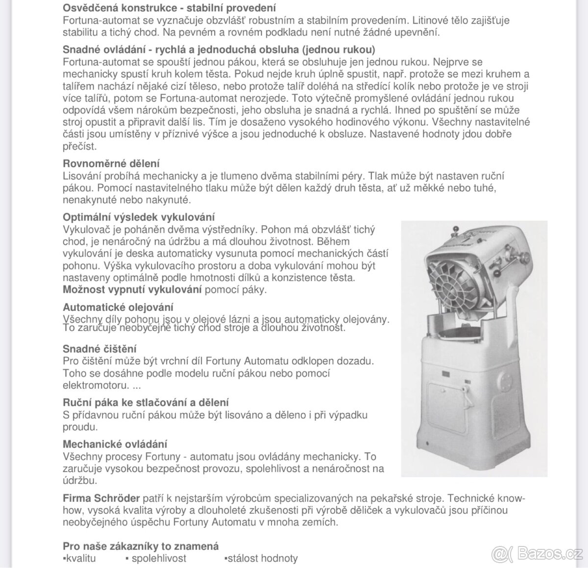 DĚLIČKA TĚSTA FORTUNA A3 AUTOMAT - 9