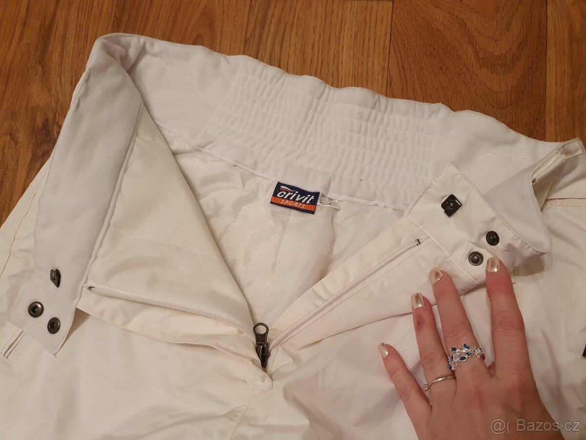 Damske lyzarske bile kalhoty na lyze Crivit insulate L/40 - 9