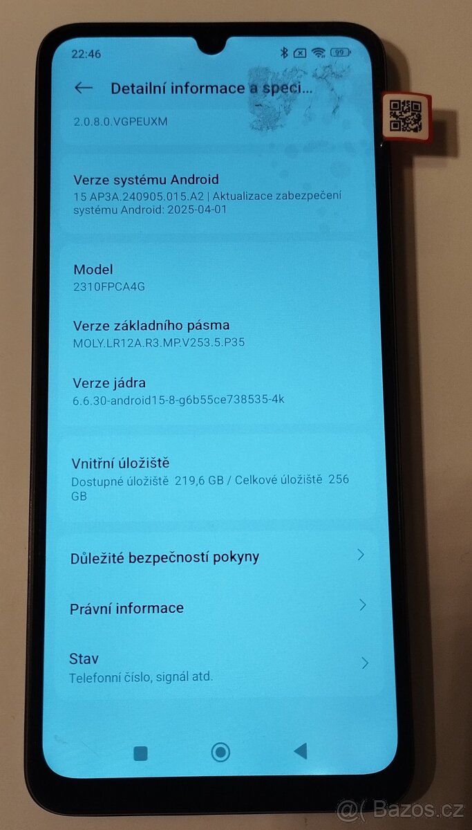 Prodám mobil POCO C65, 8GB/256GB, černý, stav A - 9