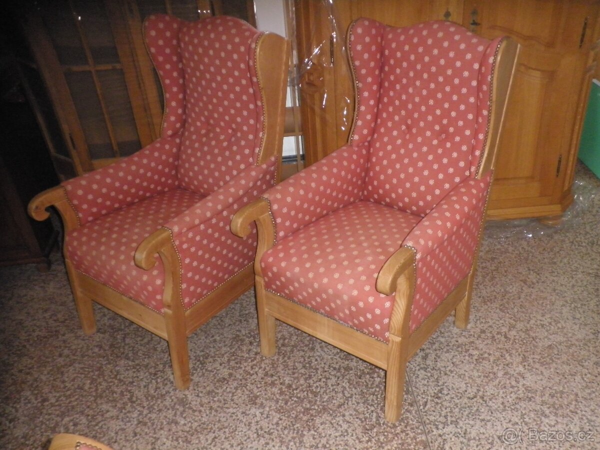 Rustikální sedačka + 2 křesla - 9