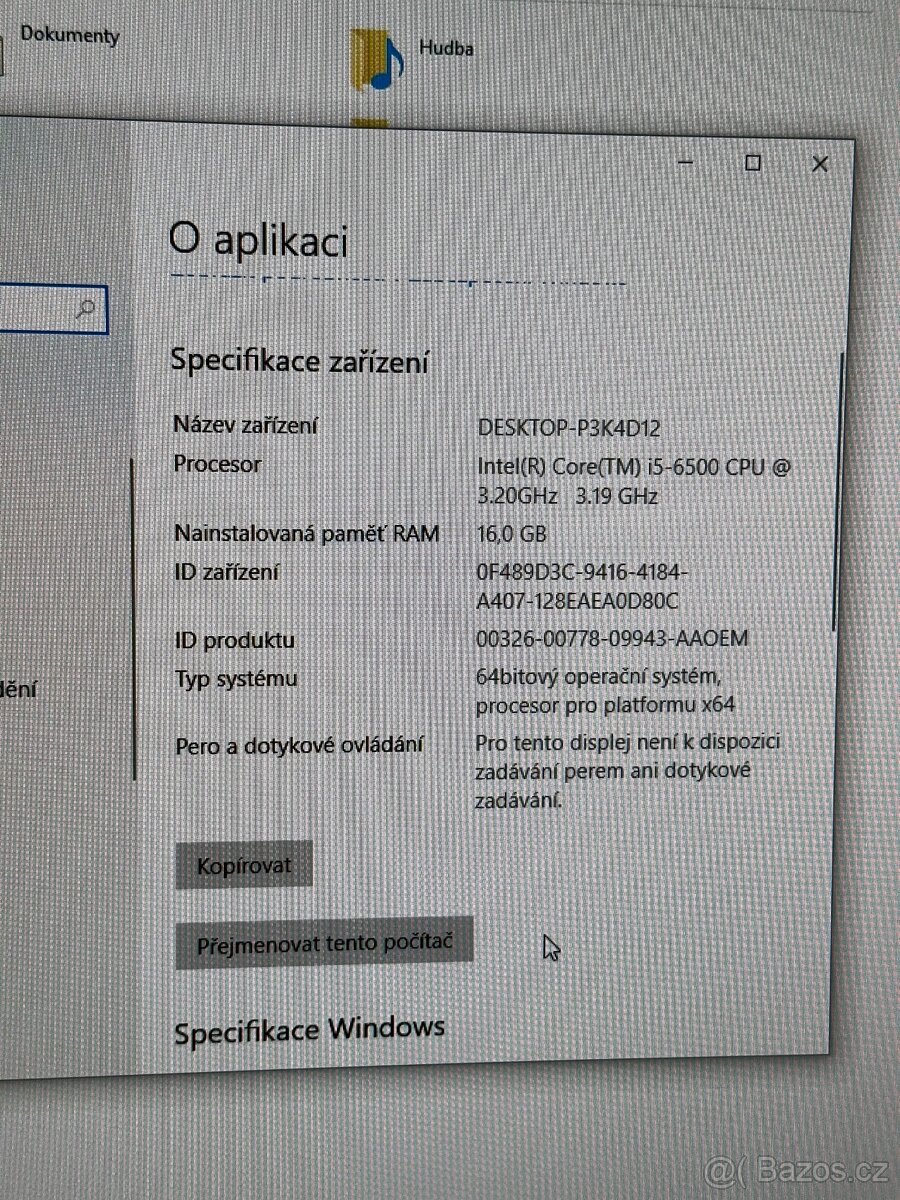 Stolní PC / 16gb / GeForce GTX 1080 / intel core 5 - 9