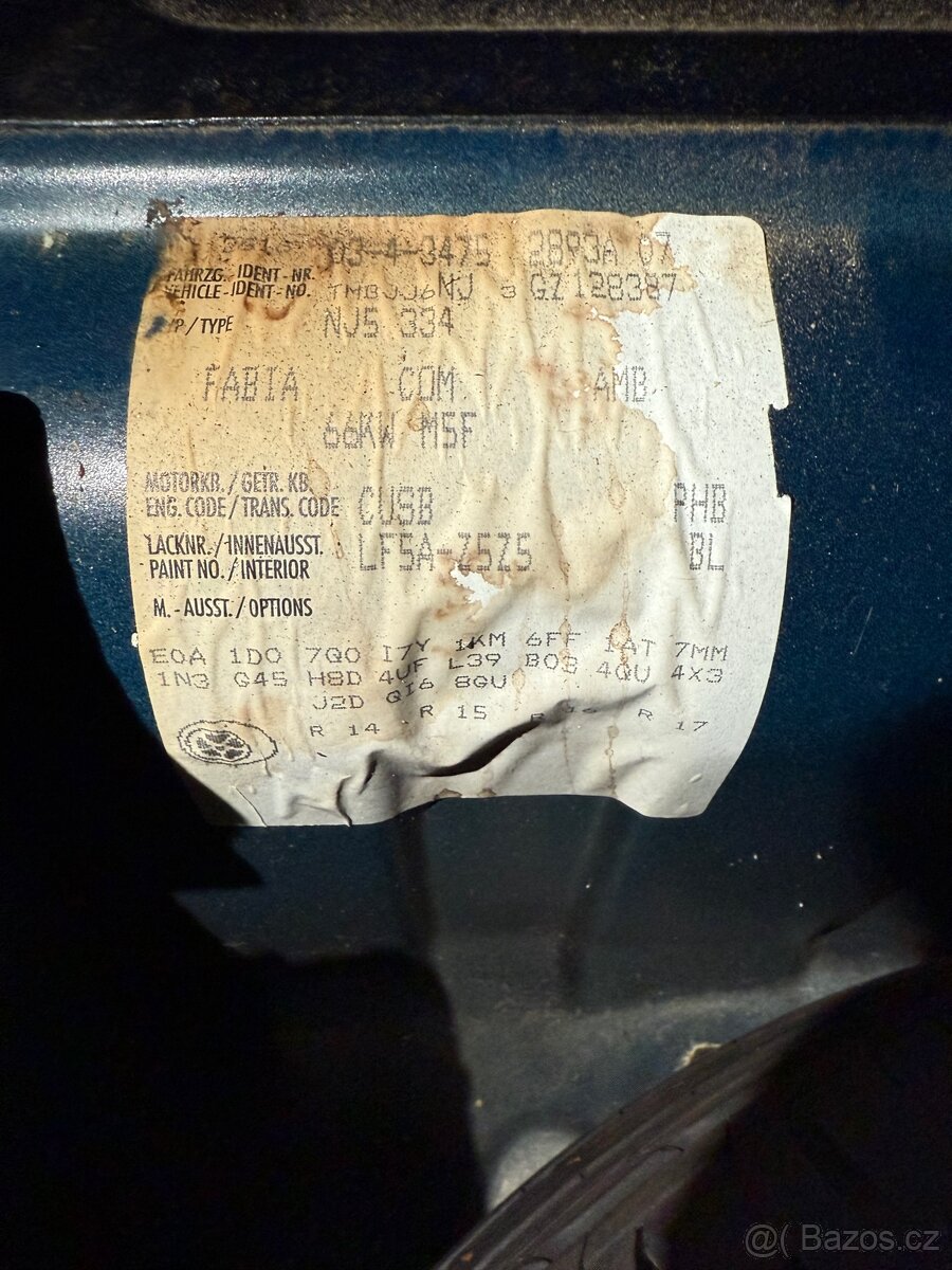 Nahradní díly Škoda Fabia 3 1.4tdi 66kw 2016 CSUB PHB LF5A - 9