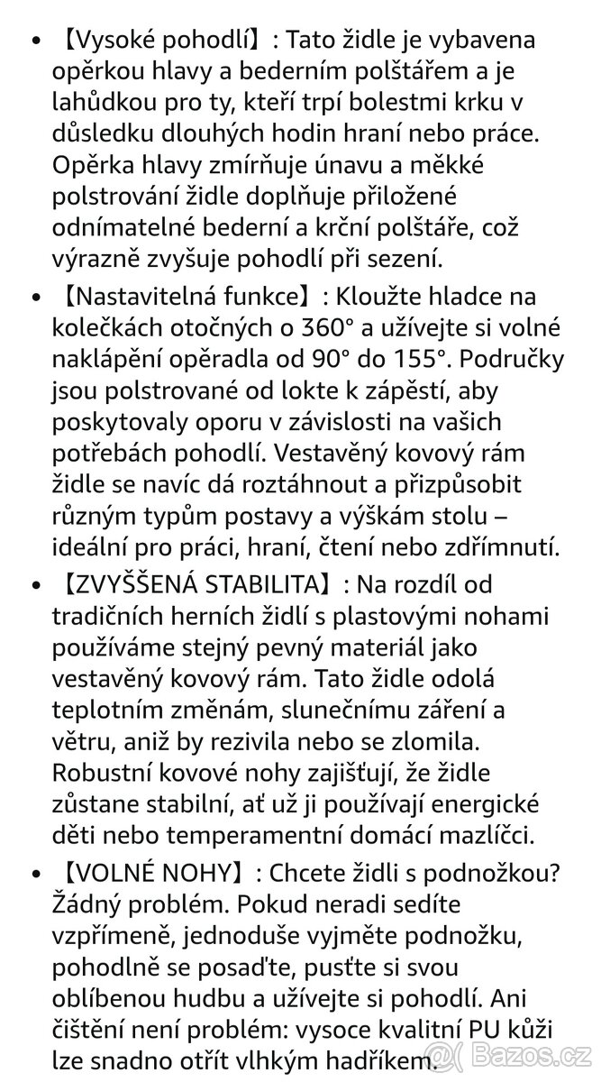 Nové herní křeslo Symino - 9