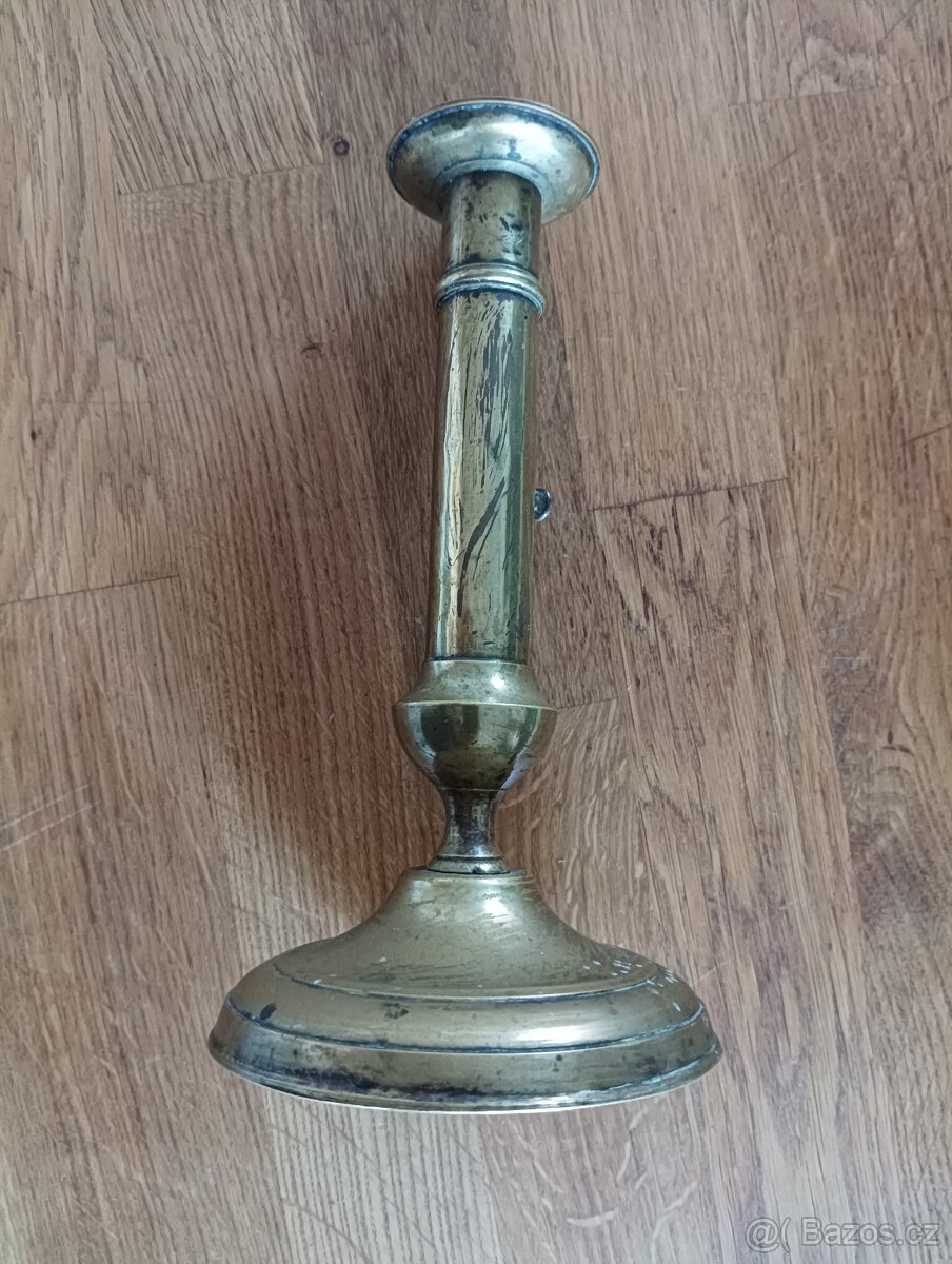MOSAZNÝ EMPÍROVÝ SVÍCEN BIEDERMAIER 19. STOLETÍ FRANCIE - 9