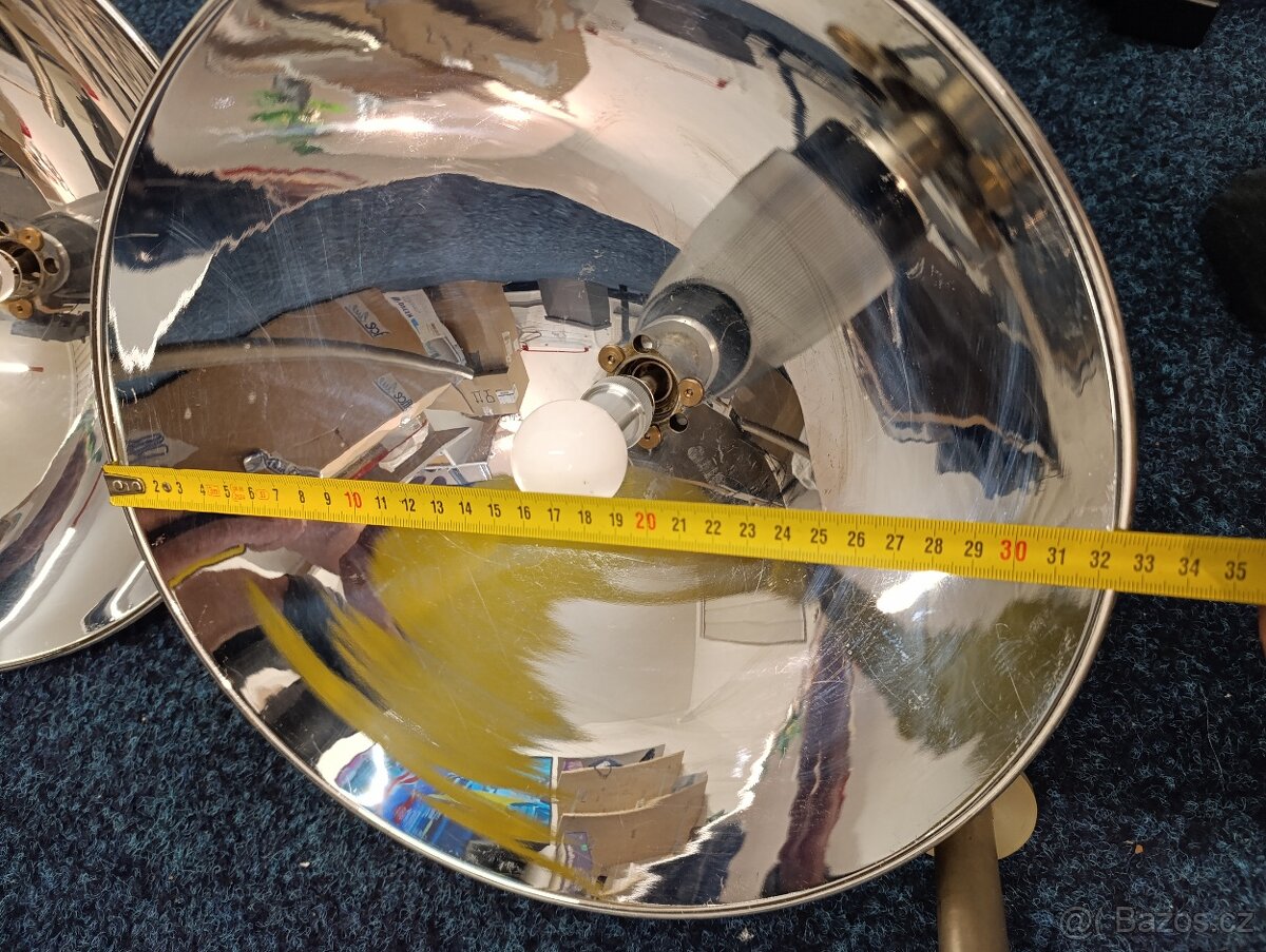 2x Retro lampy - chrom - 9