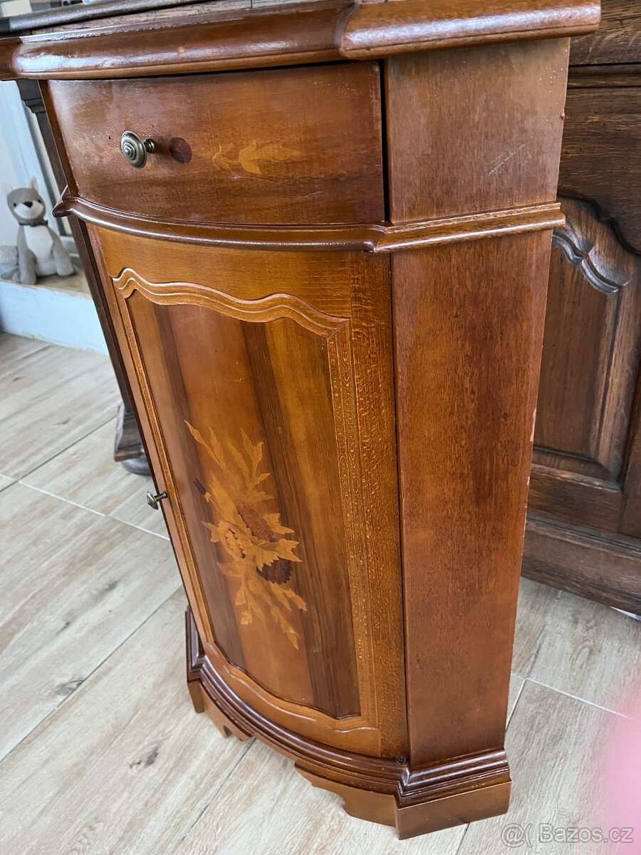 Rohová komoda s intarzií - AKCE doprava - 9