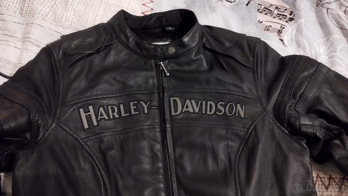 Harley Davidson dámská reflexní kožená bunda vel..S - 9