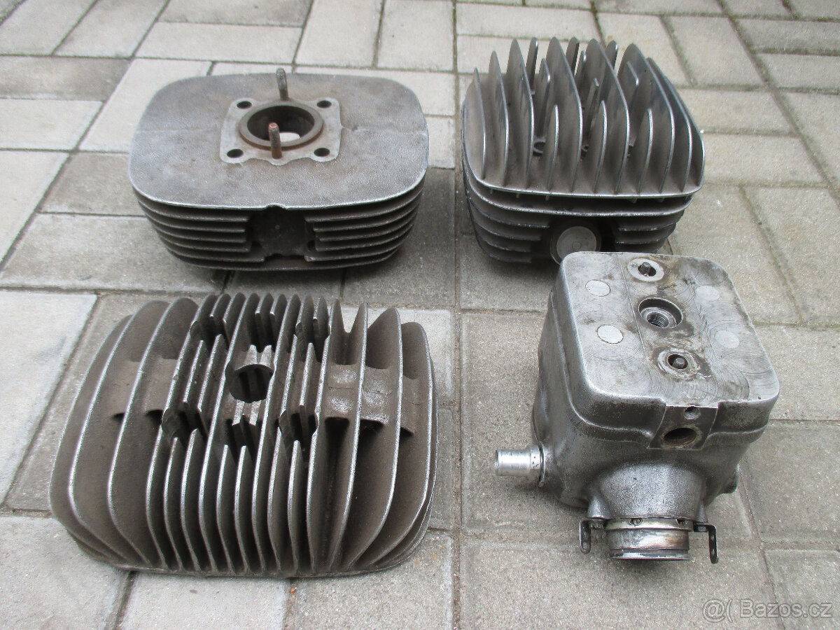 ND na závodní motor čz 511 516 válec hlava víko vodní pumpa - 9