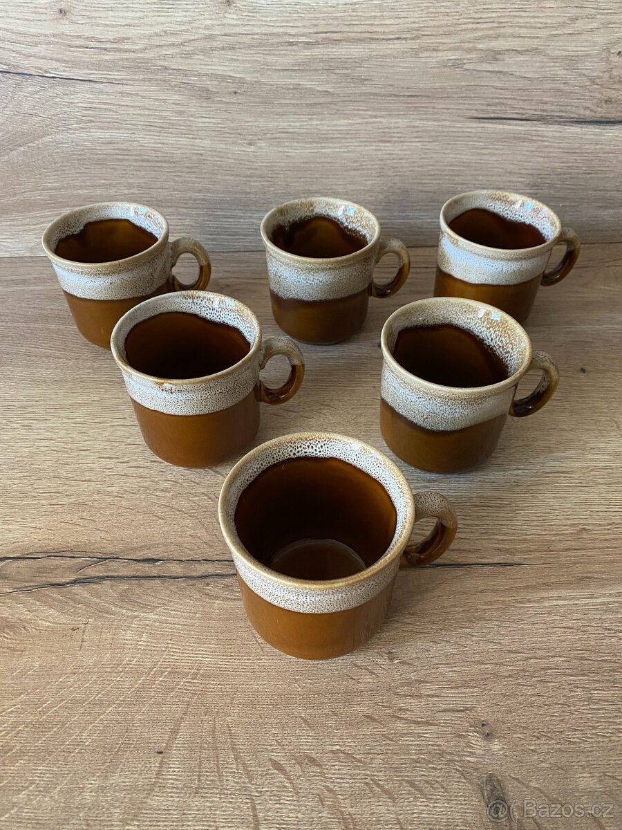 hren keramický hrnek hrneček sada hnědé hrnky - 9