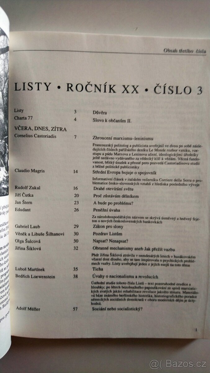 Listy 1990 č.1, 2, 3 + 1989 č.3 - 9