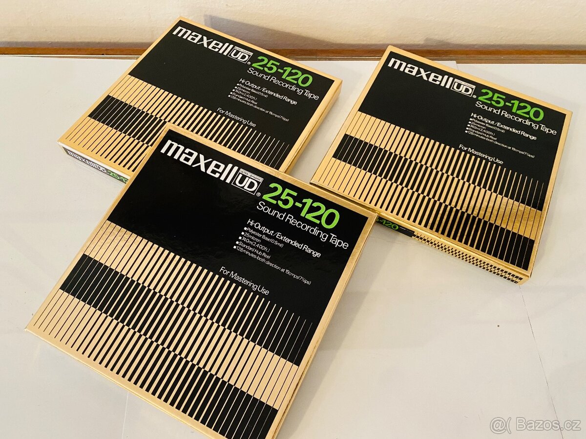 Kotoučové pásky Gold Maxell UD - 25-120, 80.léta - 9
