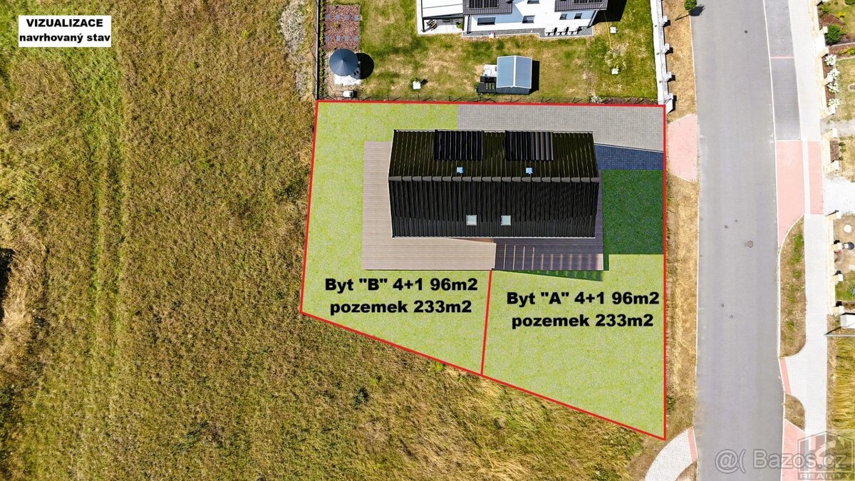 Novostavba řadového domu - bytové jednotky 4+1+zahrada v lo - 9