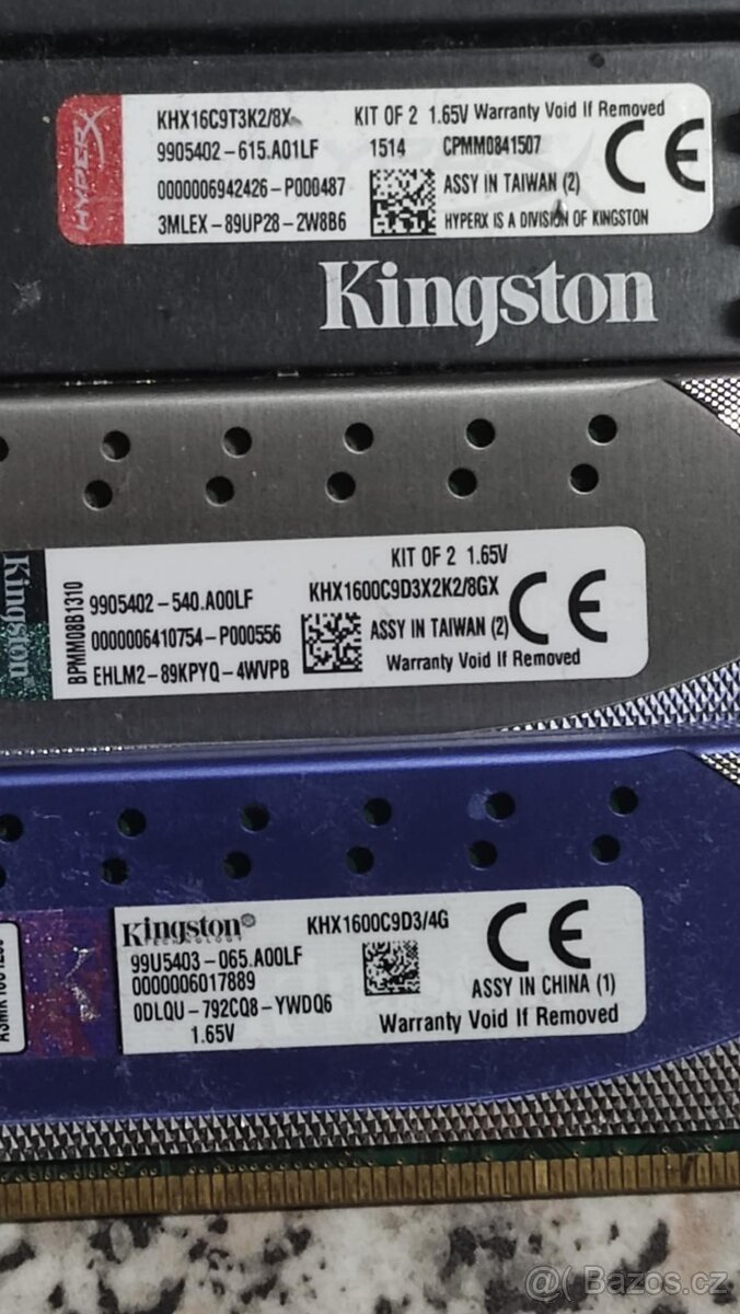 Ram 4GB 8GB 16GB DDR3 1600 CL9 více ks - 9