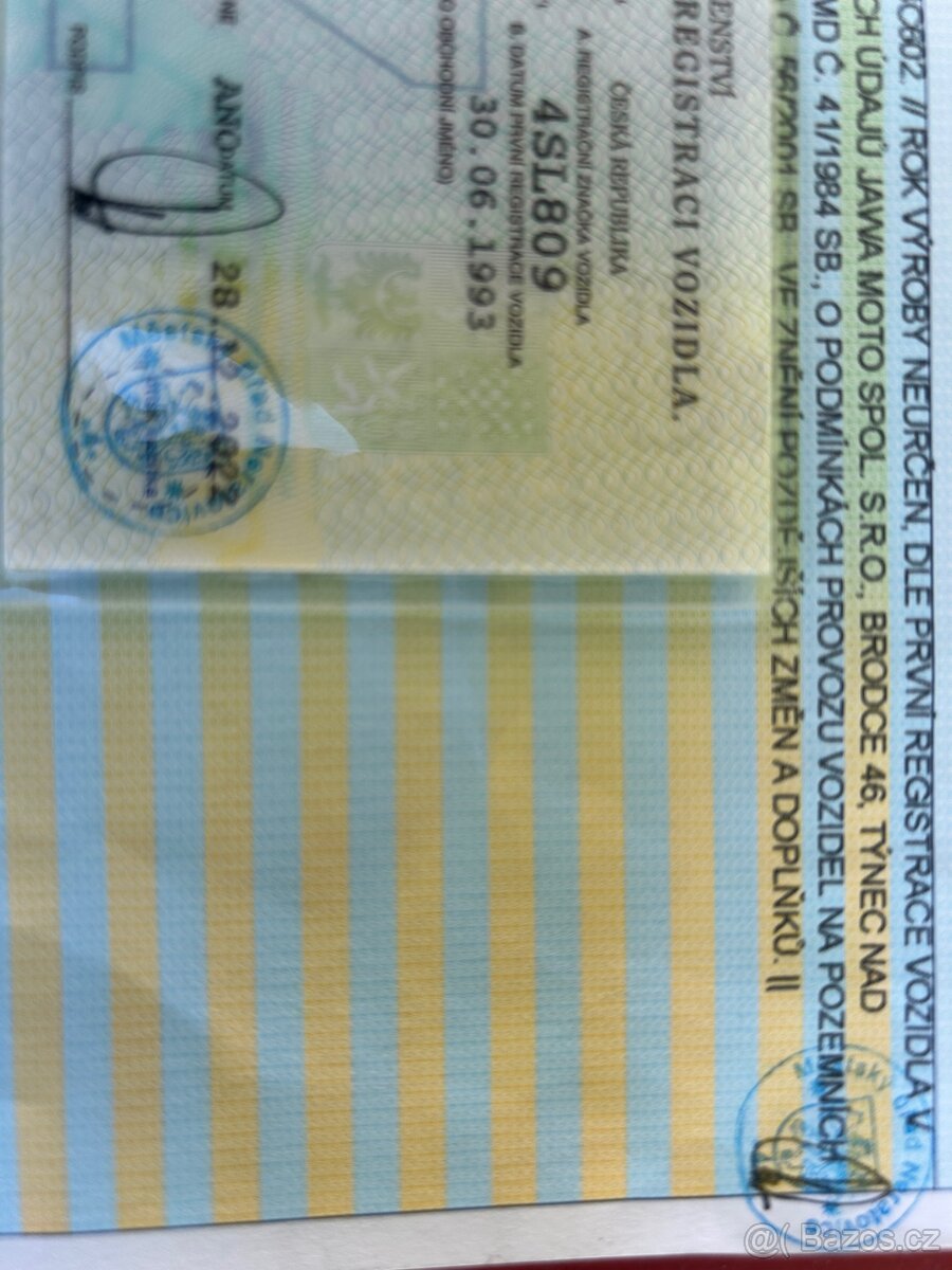 Jawa 350/640 s TP a SPZ - 9