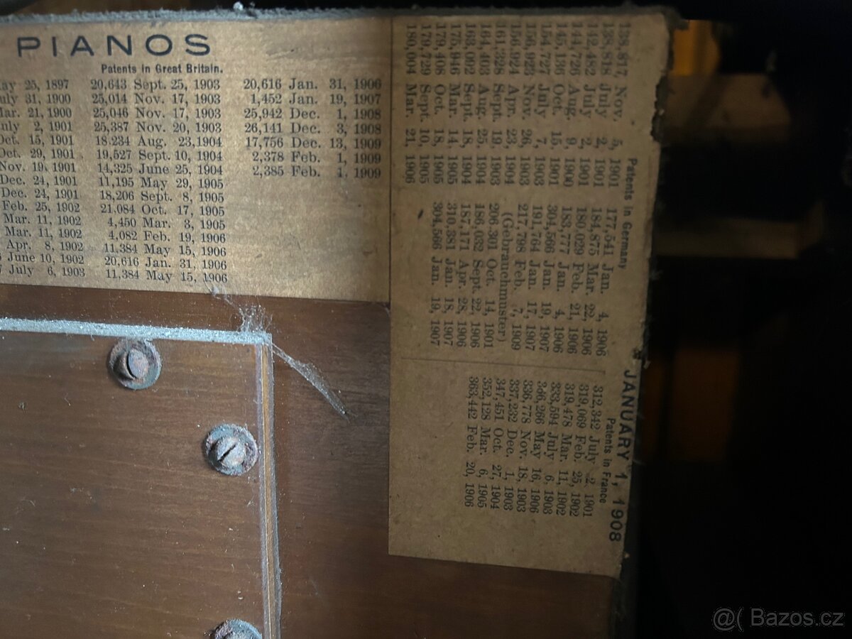 Pianola Piano Ibach 1908 - 9