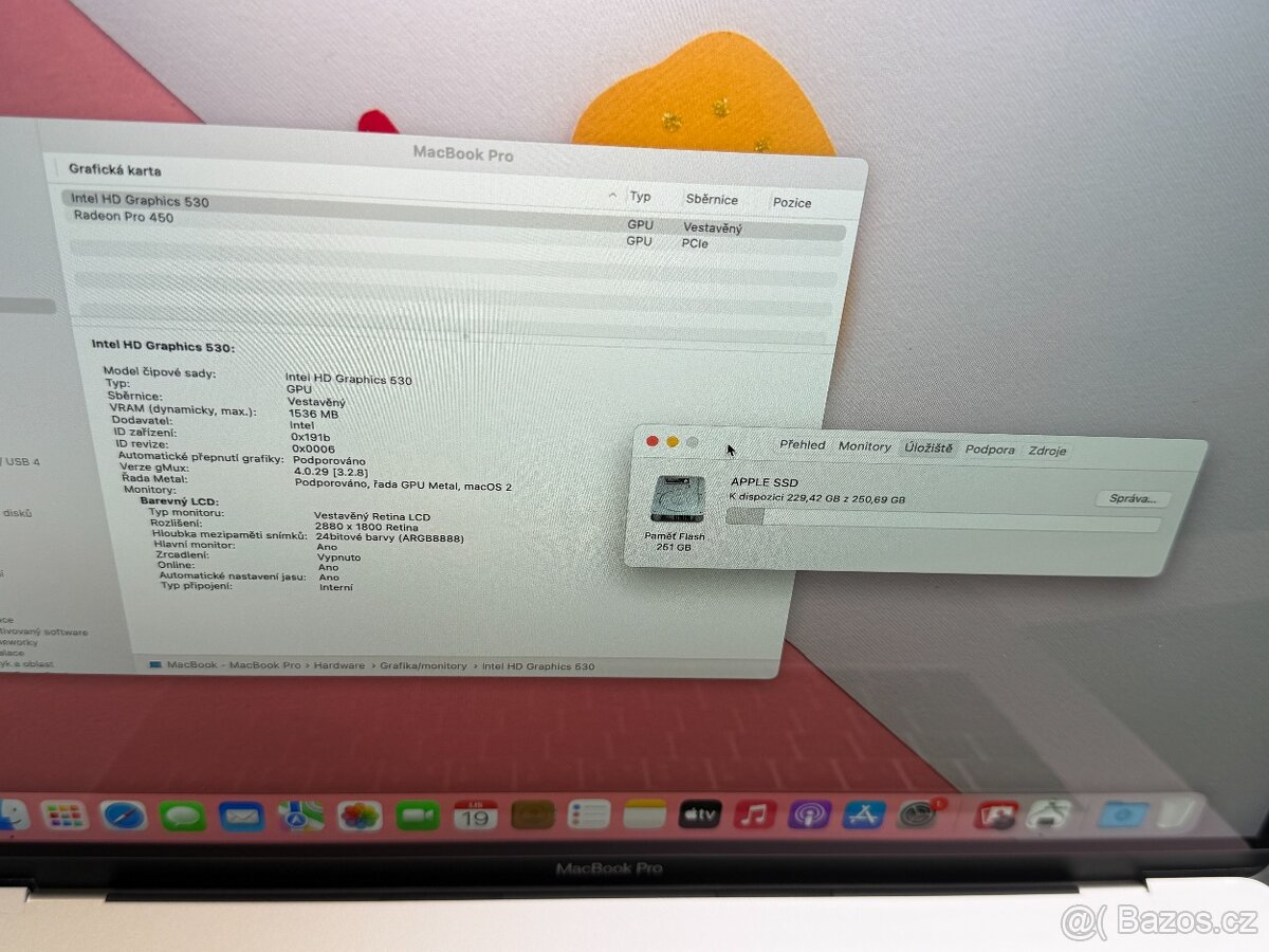 MacBook Pro 15'' 2016 / i7 / 16GB / 256GB SSD - DPH - 9