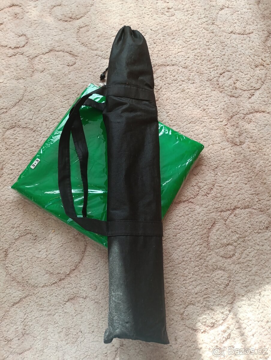 Zelené fotopozadí 3 x 3 m + podpěrný systém 3 m - 9