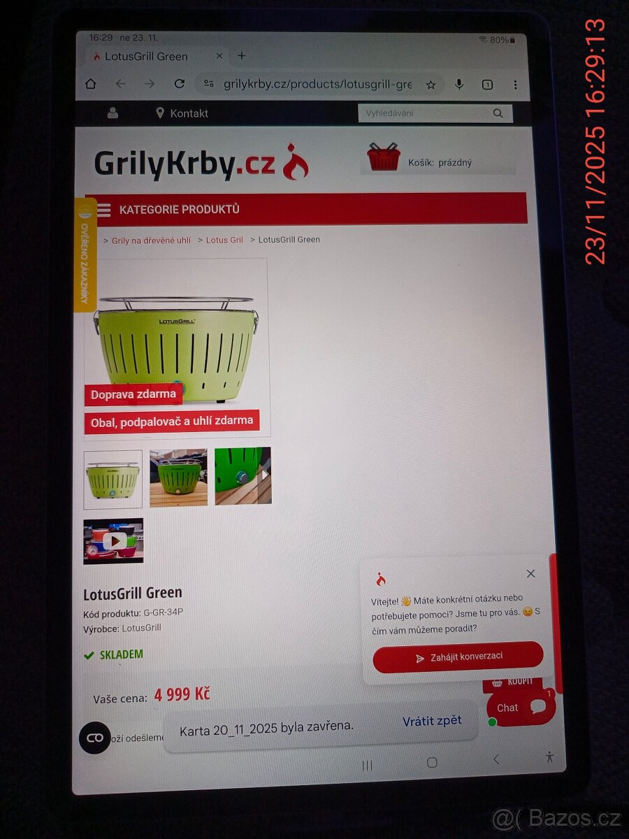 Gril (bez kouře) na dřevěné uhlí. - 9