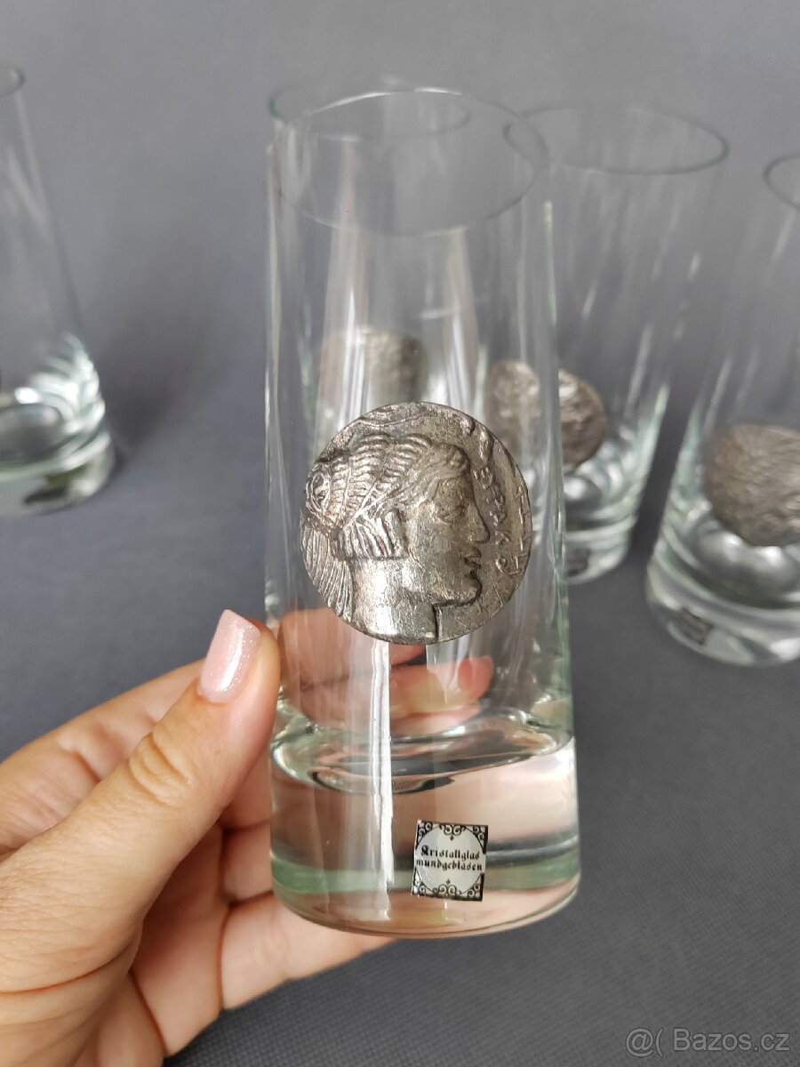 Krásná sada sklenic z foukaného křišťálu od Nastal (Německo) - 9